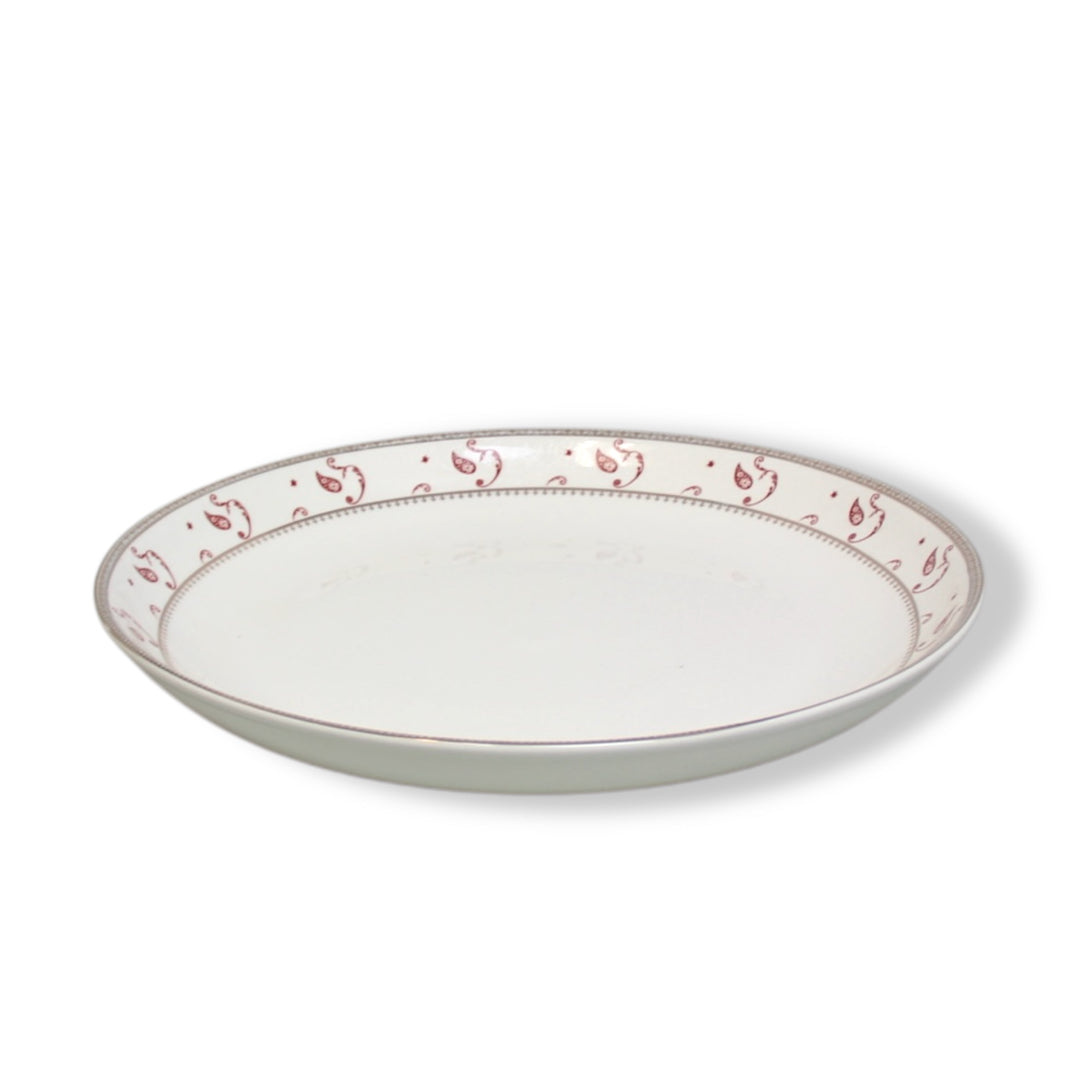 Ceramic Porcelain Dinner Serving Plate Dinnerware Platter - 14 Inches