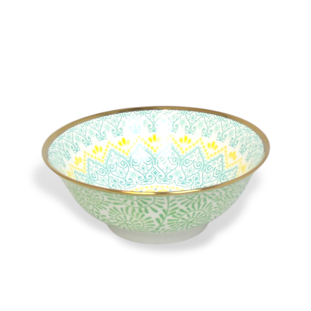 Colourful Ceramic Porcelain Soup Bowl Dinnerware - 8 Inches