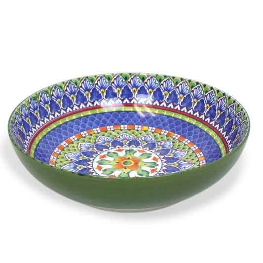 Colourful Ceramic Porcelain Serving Bowl Dinnerware - 10 Inches