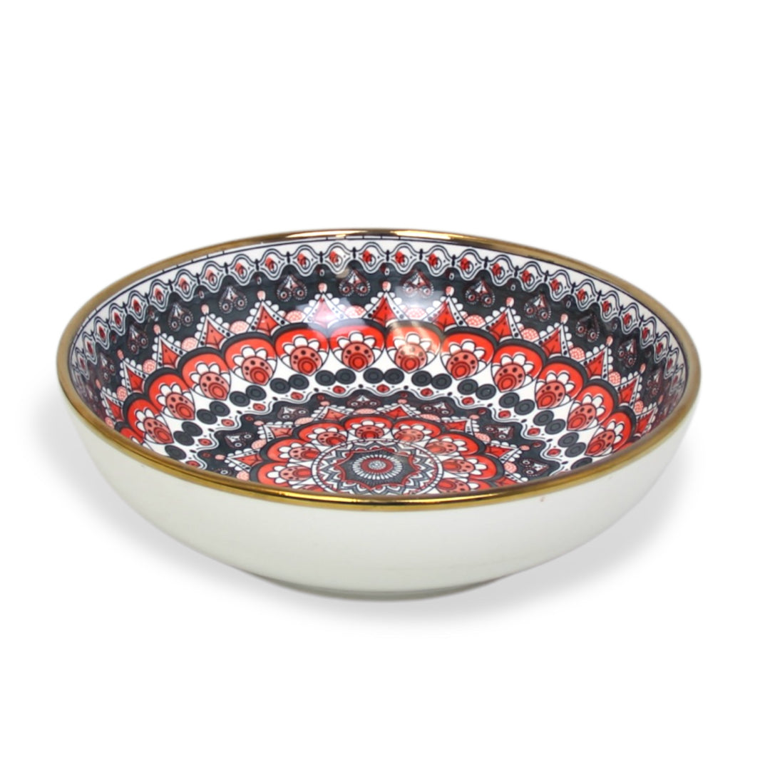 Colourful Ceramic Porcelain Serving Bowl Dinnerware - 10 Inches