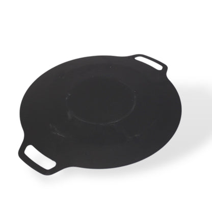 Non Stick Black Iron Double Ear Flat Pan - 32 CM Tawa