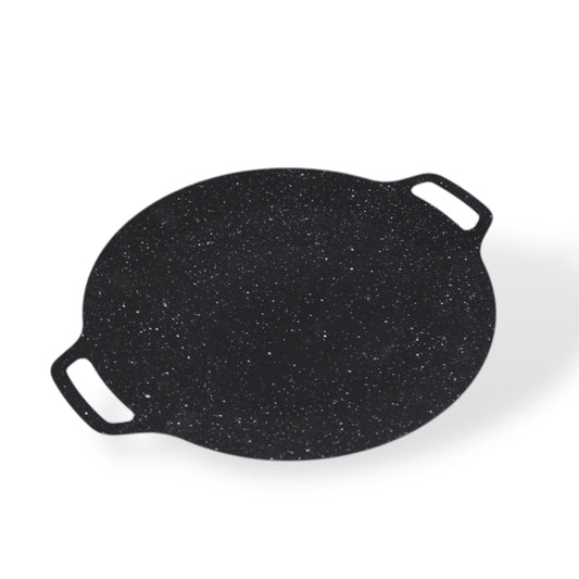 Non Stick Granite Coating Black Iron Double Ear Flat Pan - 30 CM Tawa