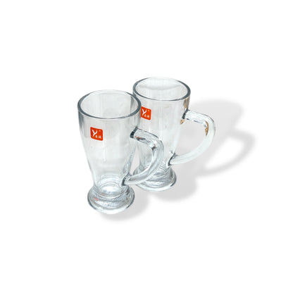 Tall Crystal Glass Beverage Set of 2 Glasses 400 ml Drinking Glassware