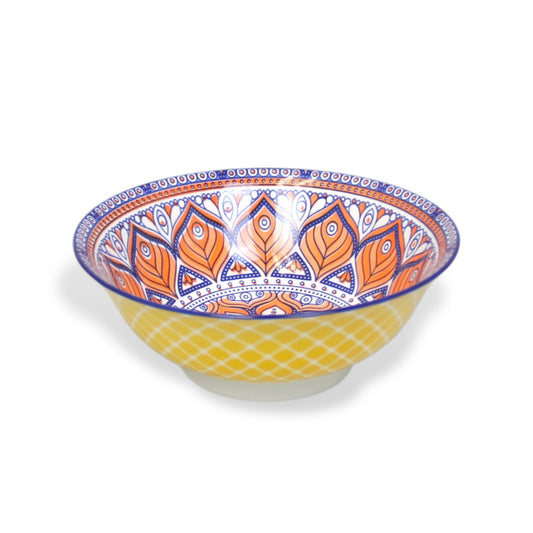 Colourful Ceramic Porcelain Soup Bowl Dinnerware - 8 Inches