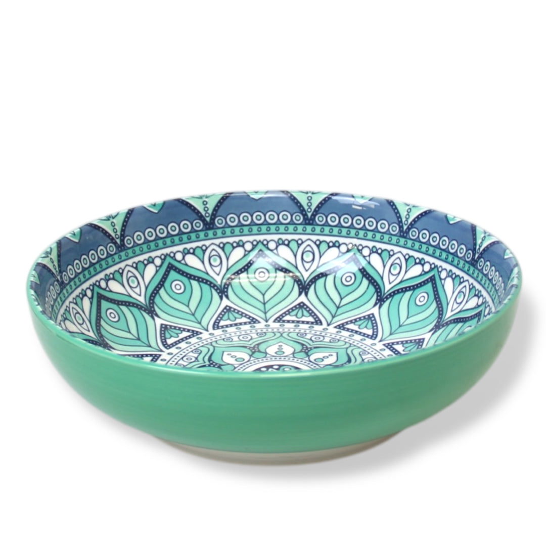 Colourful Ceramic Porcelain Serving Bowl Dinnerware - 10 Inches