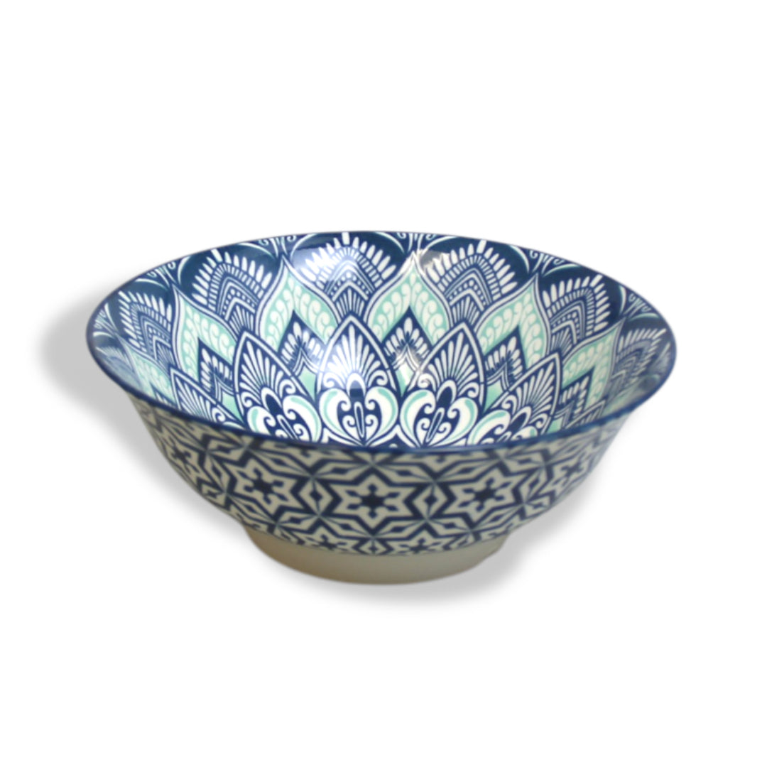 Colourful Ceramic Porcelain Soup Bowl Dinnerware - 8 Inches