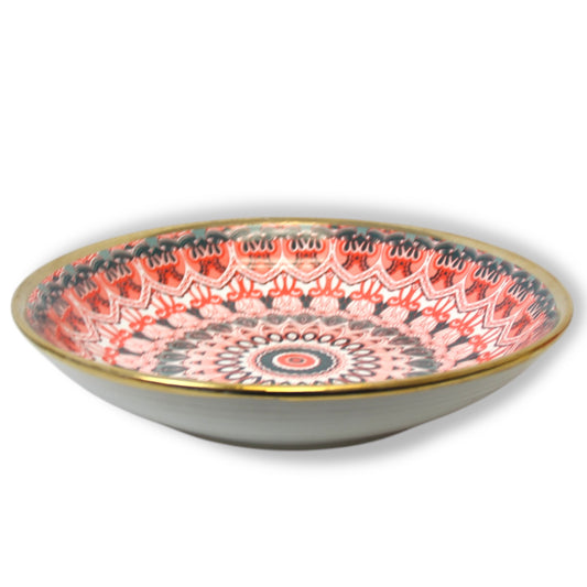 Colourful Ceramic Porcelain Serving Bowl Dinnerware - 12 Inches