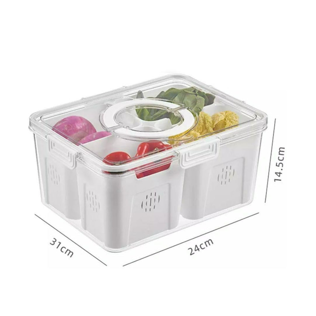 Fridge Organizer Large Capacity Food Storage Container with Airtight lid