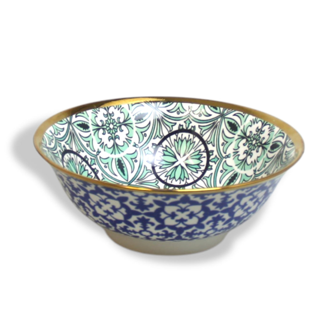 Colourful Ceramic Porcelain Soup Bowl Dinnerware - 8 Inches